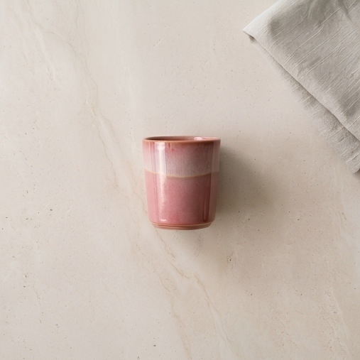 Espresso Tasse "simple things" in Rosa, Detailansicht von oben